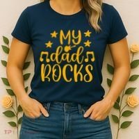 My Dad Rocks Musicial Women's T-Shirt thumb 2