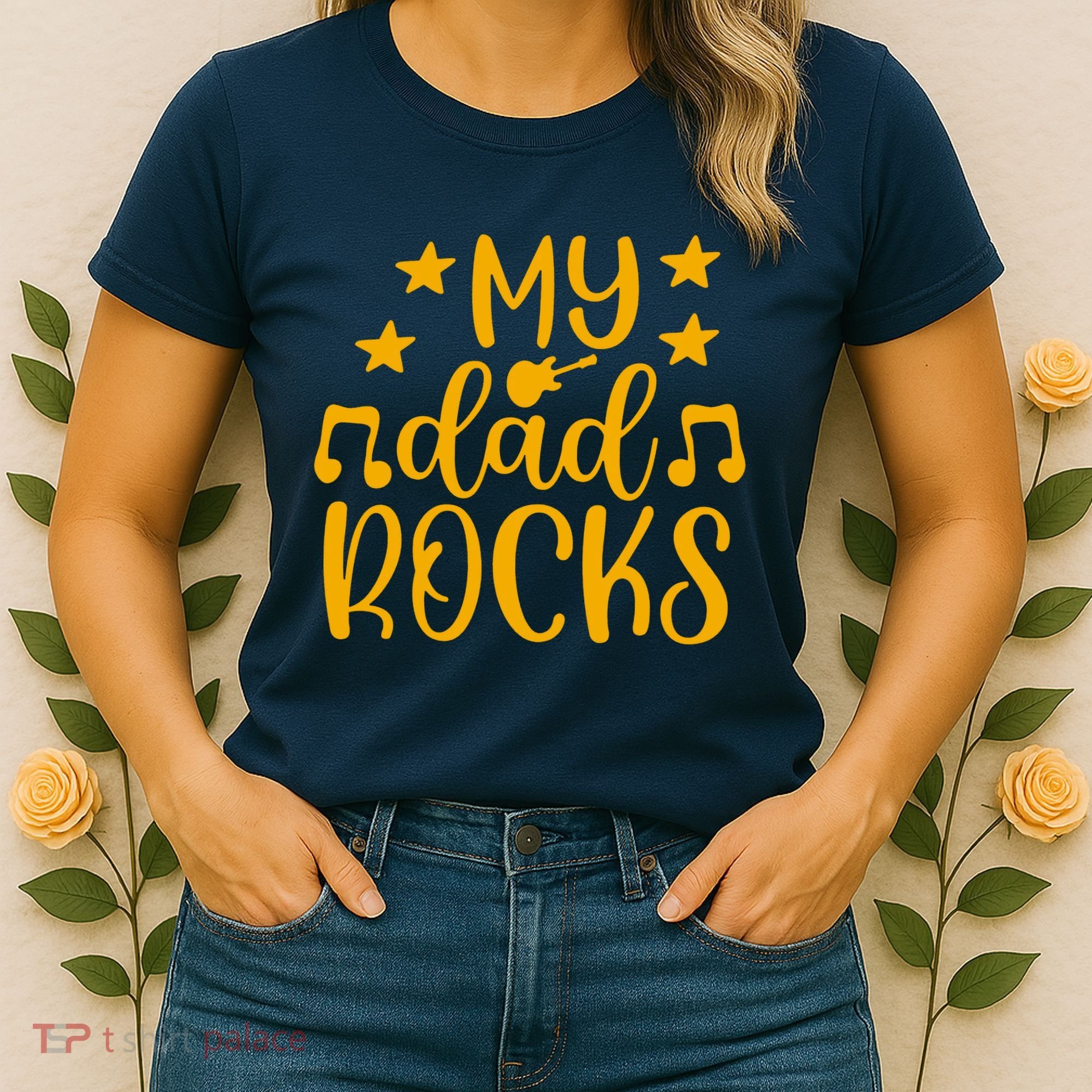 My Dad Rocks Musicial Women's T-Shirt