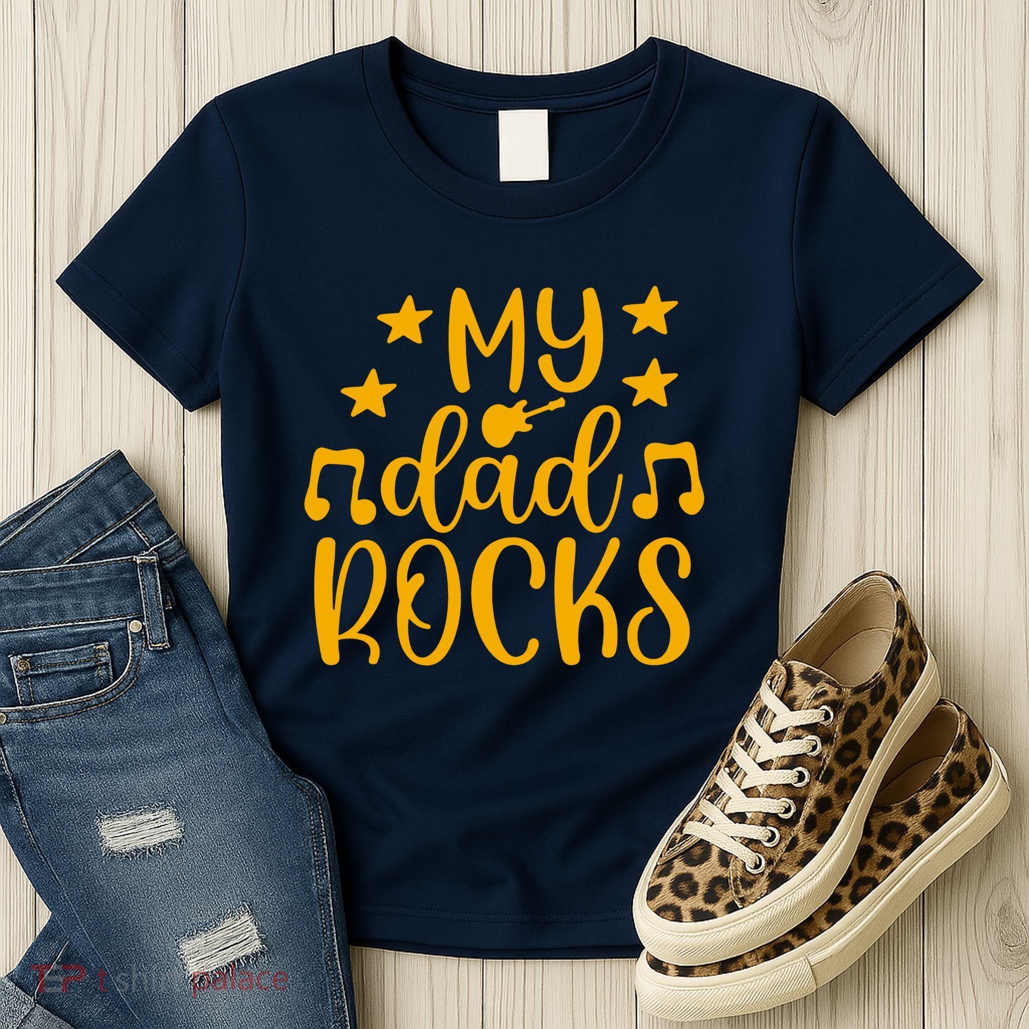 My Dad Rocks Musicial Women's T-Shirt
