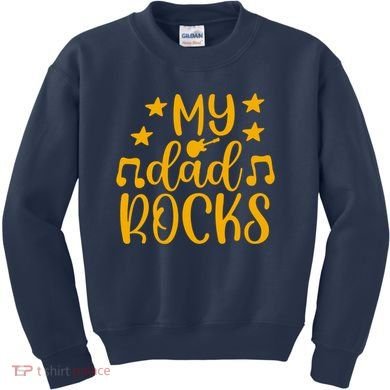My Dad Rocks Musicial Kids Sweatshirt