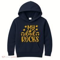 My Dad Rocks Musicial Kids Hoodie thumb 0