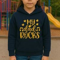 My Dad Rocks Musicial Kids Hoodie thumb 3