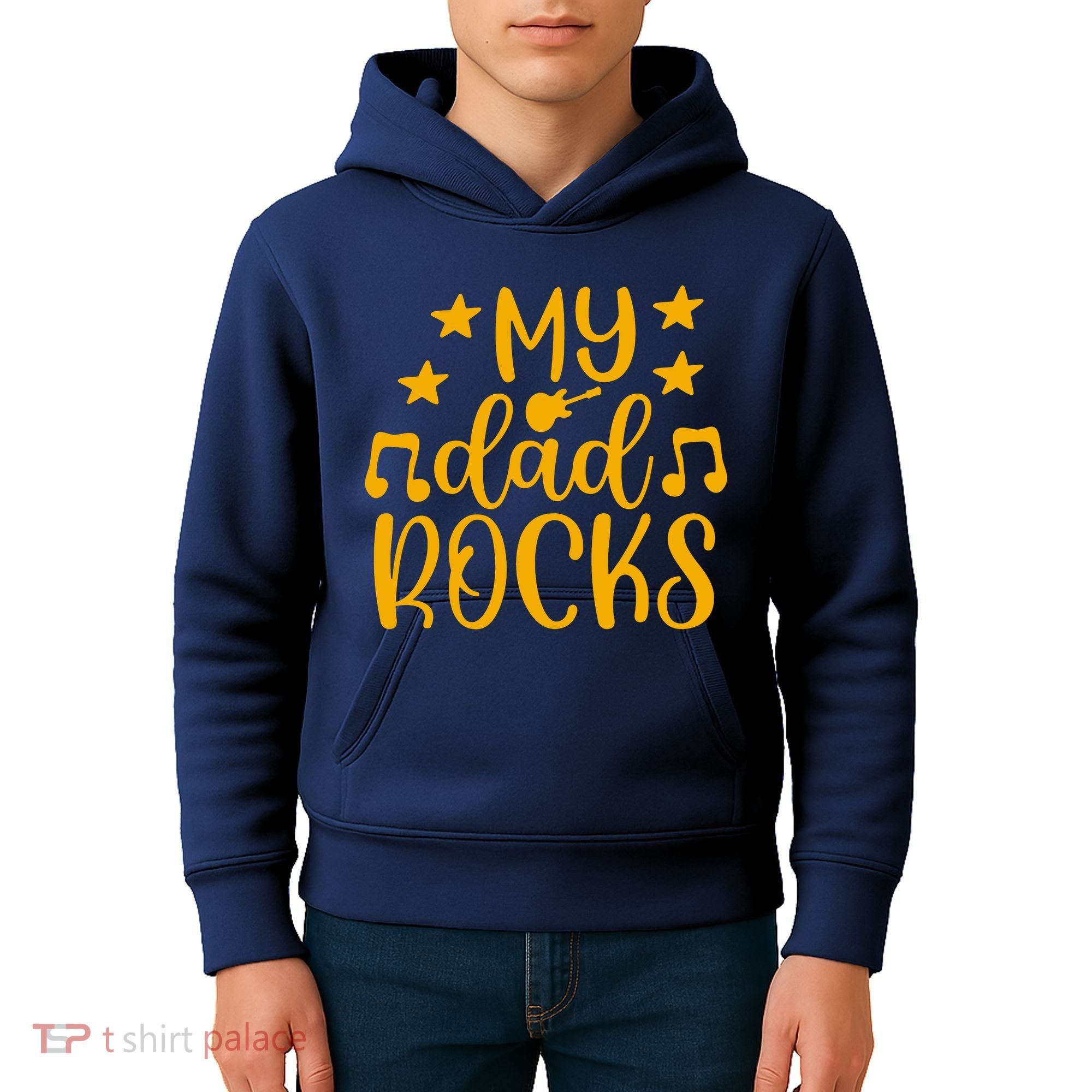 My Dad Rocks Musicial Kids Hoodie
