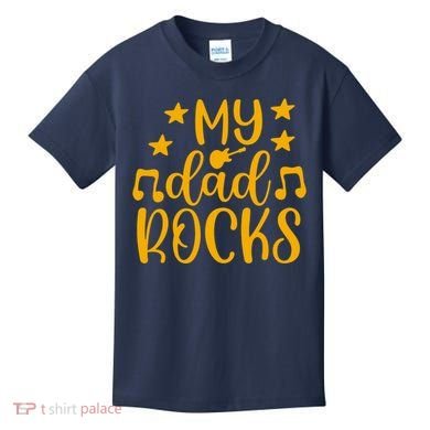 My Dad Rocks Musicial Kids T-Shirt