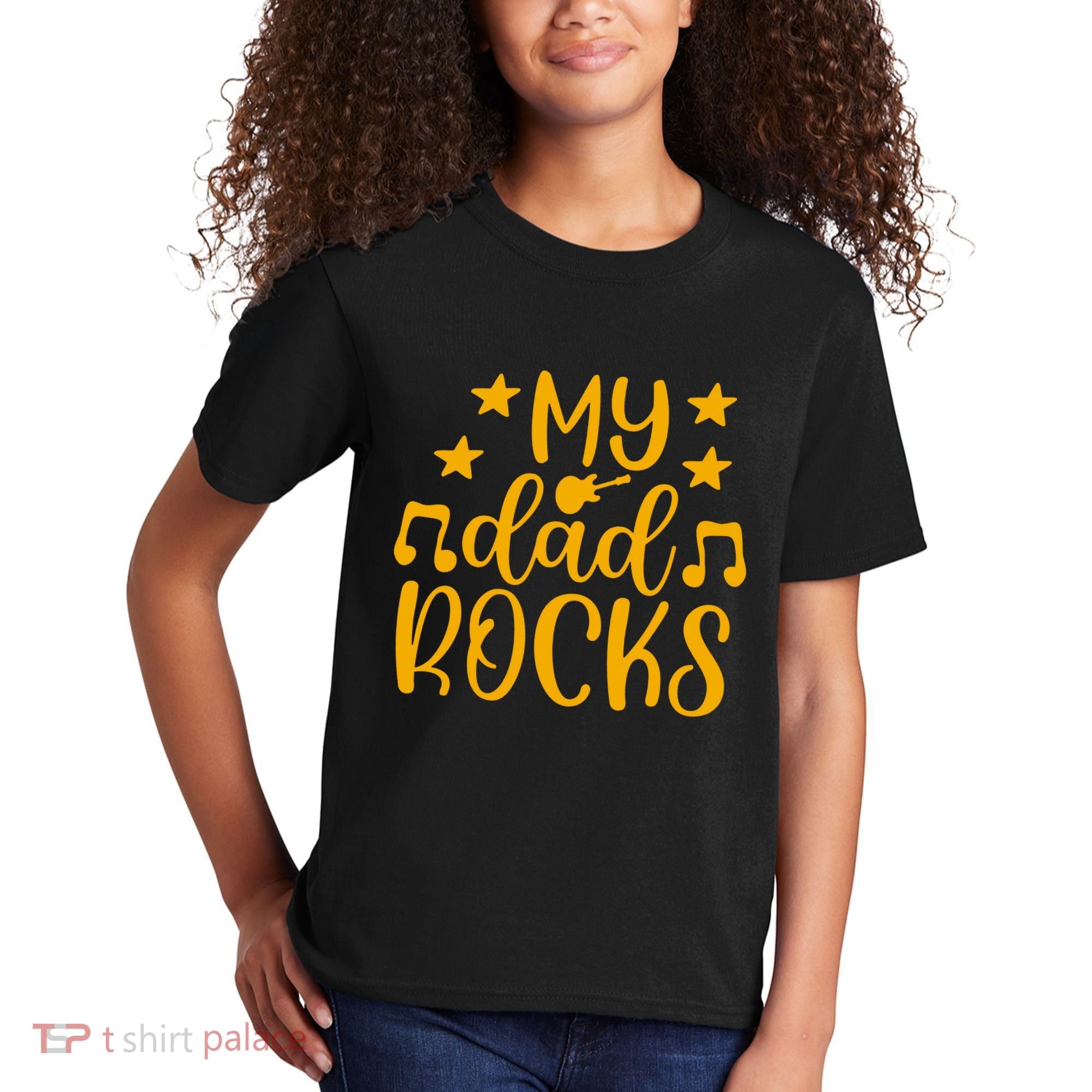 My Dad Rocks Musicial Kids T-Shirt