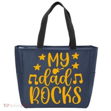My Dad Rocks Musicial Tote Bag