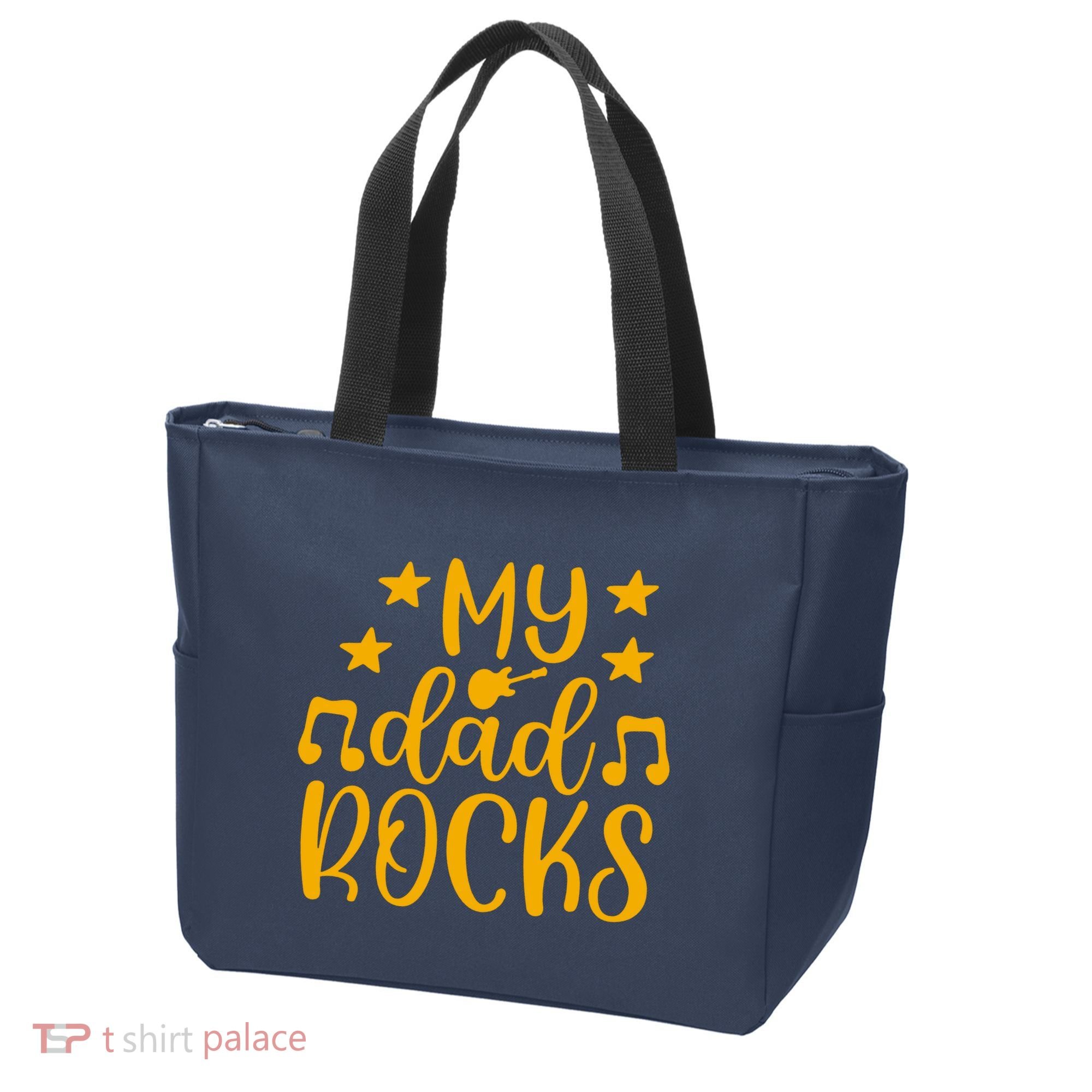 My Dad Rocks Musicial Tote Bag