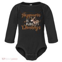 Miniature Donkeys Rancher Farmer Mini Donkey Lover Gift Baby Long Sleeve Bodysuit thumb 0