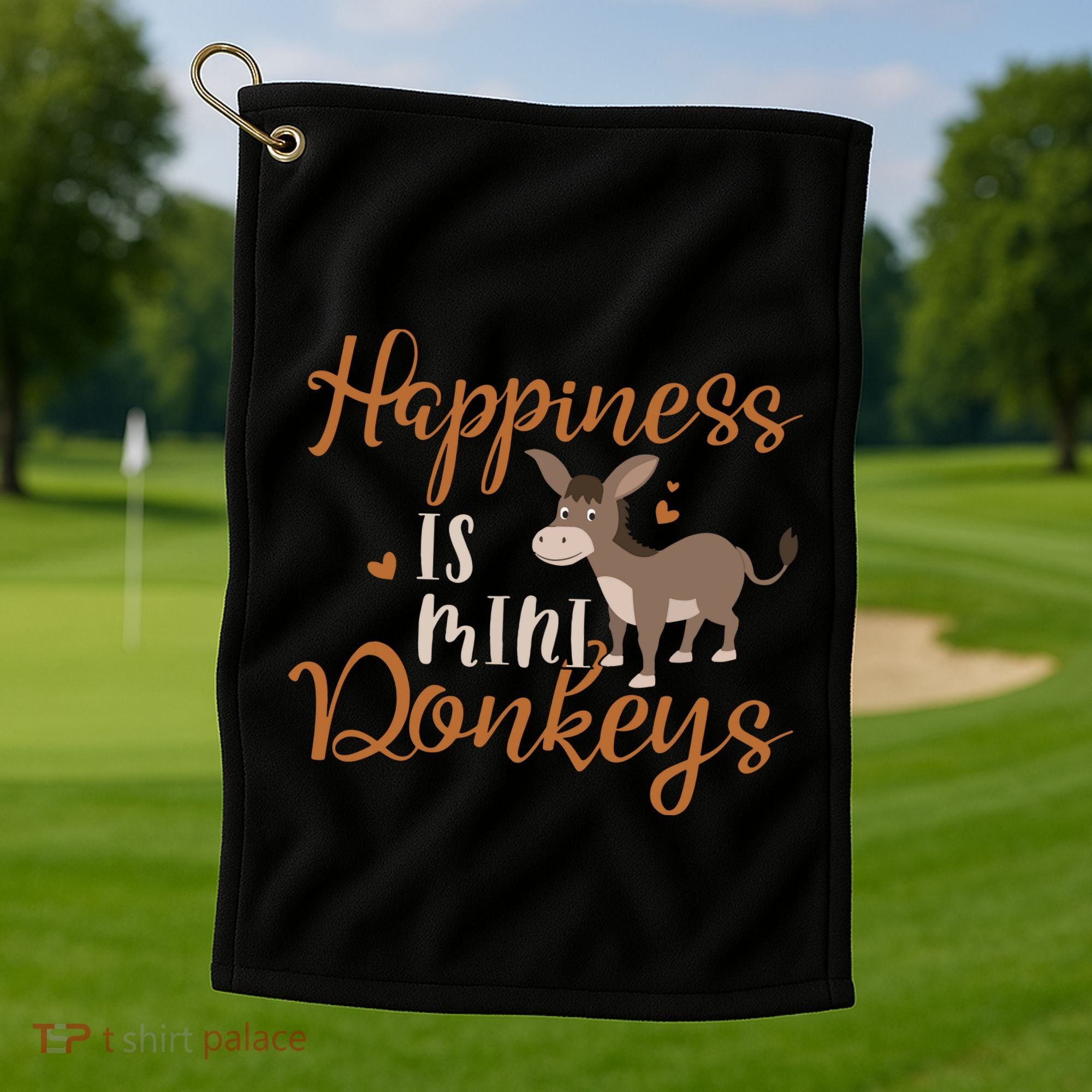 Miniature Donkeys Rancher Farmer Mini Donkey Lover Gift Golf Towel