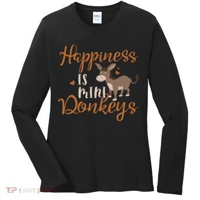 Miniature Donkeys Rancher Farmer Mini Donkey Lover Gift Women's Long Sleeve Shirt