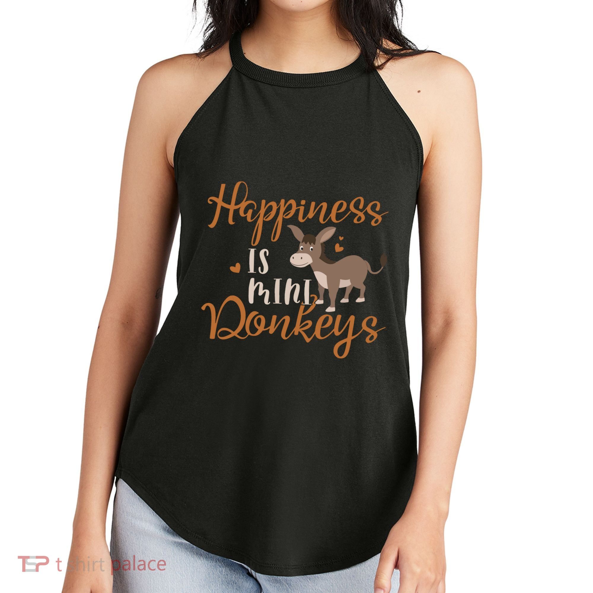 Miniature Donkeys Rancher Farmer Mini Donkey Lover Gift Women's Perfect Tri Rocker Tank