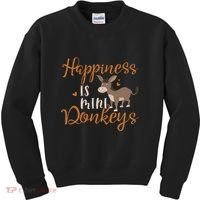 Miniature Donkeys Rancher Farmer Mini Donkey Lover Gift Kids Sweatshirt thumb 0