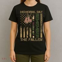 Memorial Day Remember The Fallen Veteran Military Vintage T-Shirt thumb 4