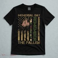 Memorial Day Remember The Fallen Veteran Military Vintage T-Shirt thumb 5