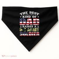 Military Dad Raised A U.S Army Soldier USA-Made Doggie Bandana thumb 0