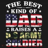Military Dad Raised A U.S Army Soldier Baby Bodysuit thumb 2