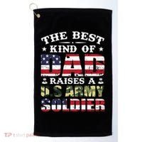 Military Dad Raised A U.S Army Soldier Golf Towel thumb 0