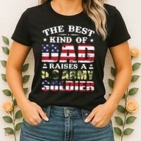 Military Dad Raised A U.S Army Soldier Women's T-Shirt thumb 2