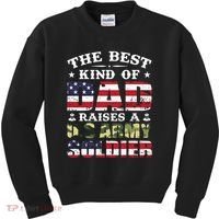 Military Dad Raised A U.S Army Soldier Kids Sweatshirt thumb 0