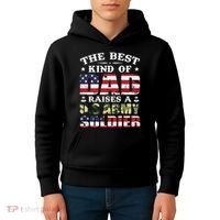 Military Dad Raised A U.S Army Soldier Kids Hoodie thumb 4