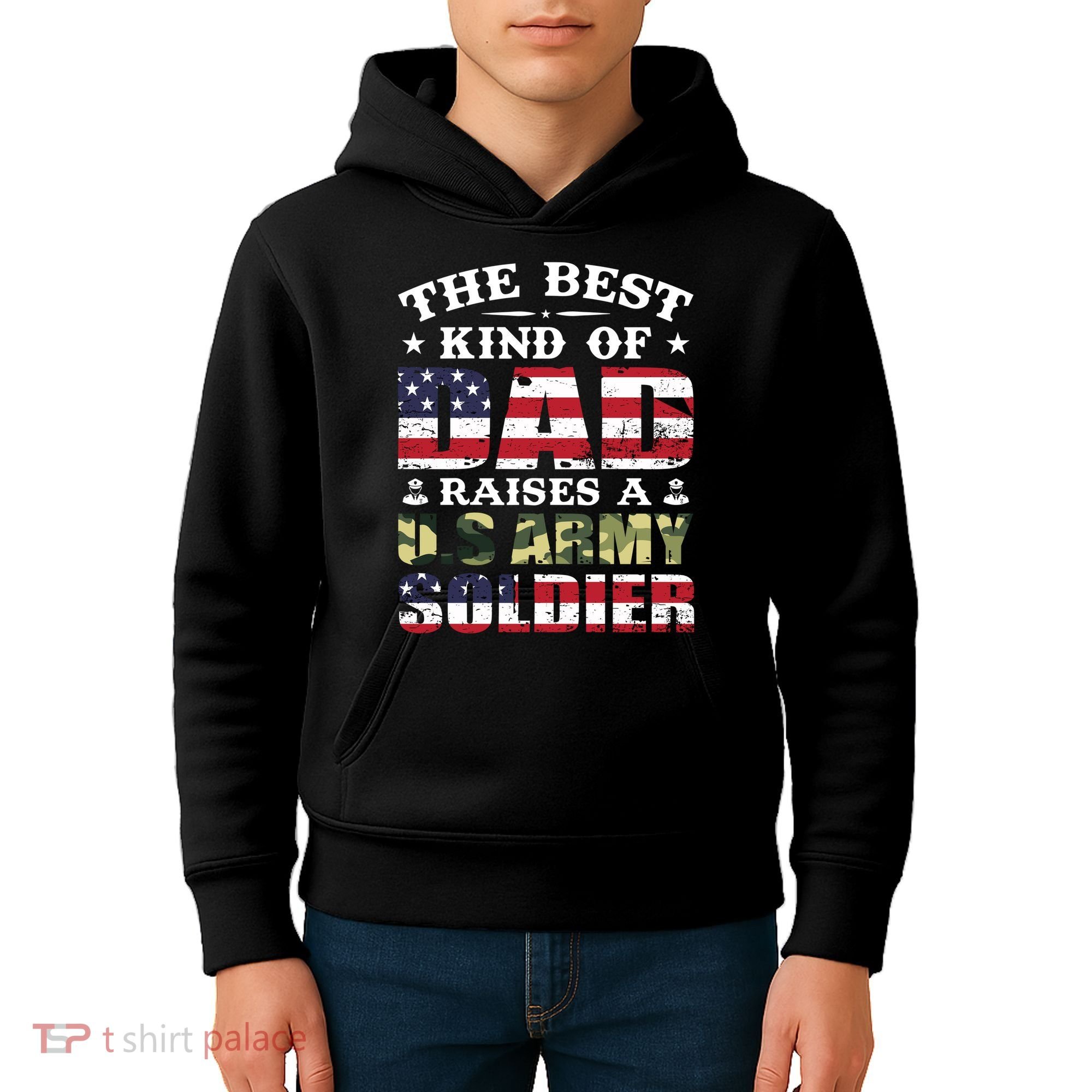 Military Dad Raised A U.S Army Soldier Kids Hoodie