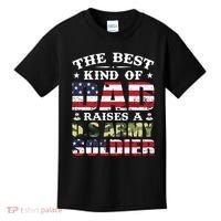 Military Dad Raised A U.S Army Soldier Kids T-Shirt thumb 0