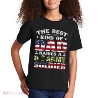 Military Dad Raised A U.S Army Soldier Kids T-Shirt thumb 2