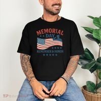 Memorial Day Remember & Honor Comfort Colors T-Shirt thumb 3