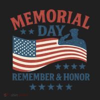 Memorial Day Remember & Honor Comfort Colors T-Shirt thumb 5