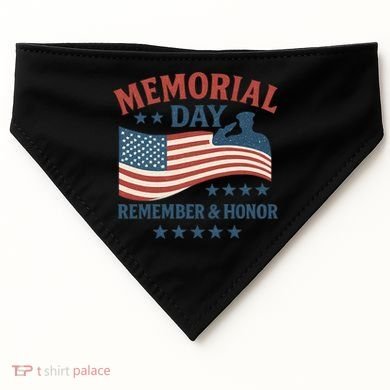 Memorial Day Remember & Honor USA-Made Doggie Bandana
