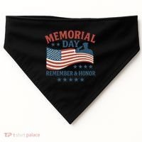 Memorial Day Remember & Honor USA-Made Doggie Bandana thumb 0