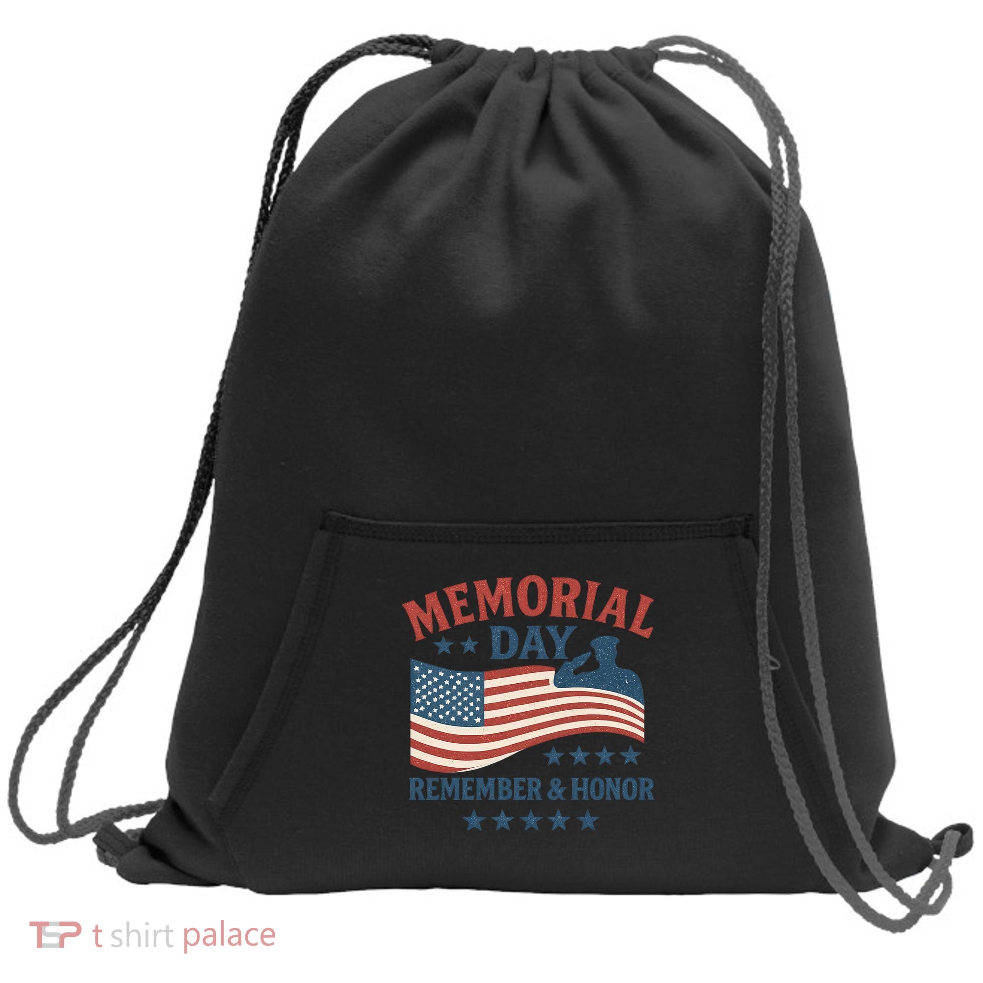 Memorial Day Remember & Honor Sweatshirt Cinch Pack Bag
