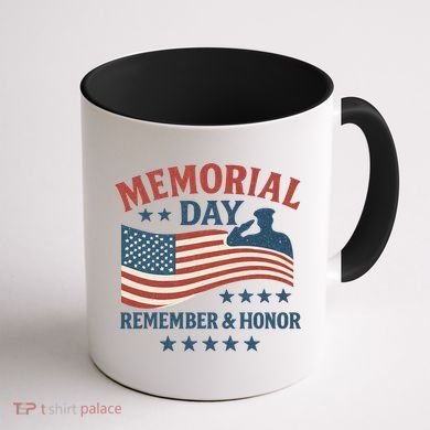Memorial Day Remember & Honor Coffee Mug back