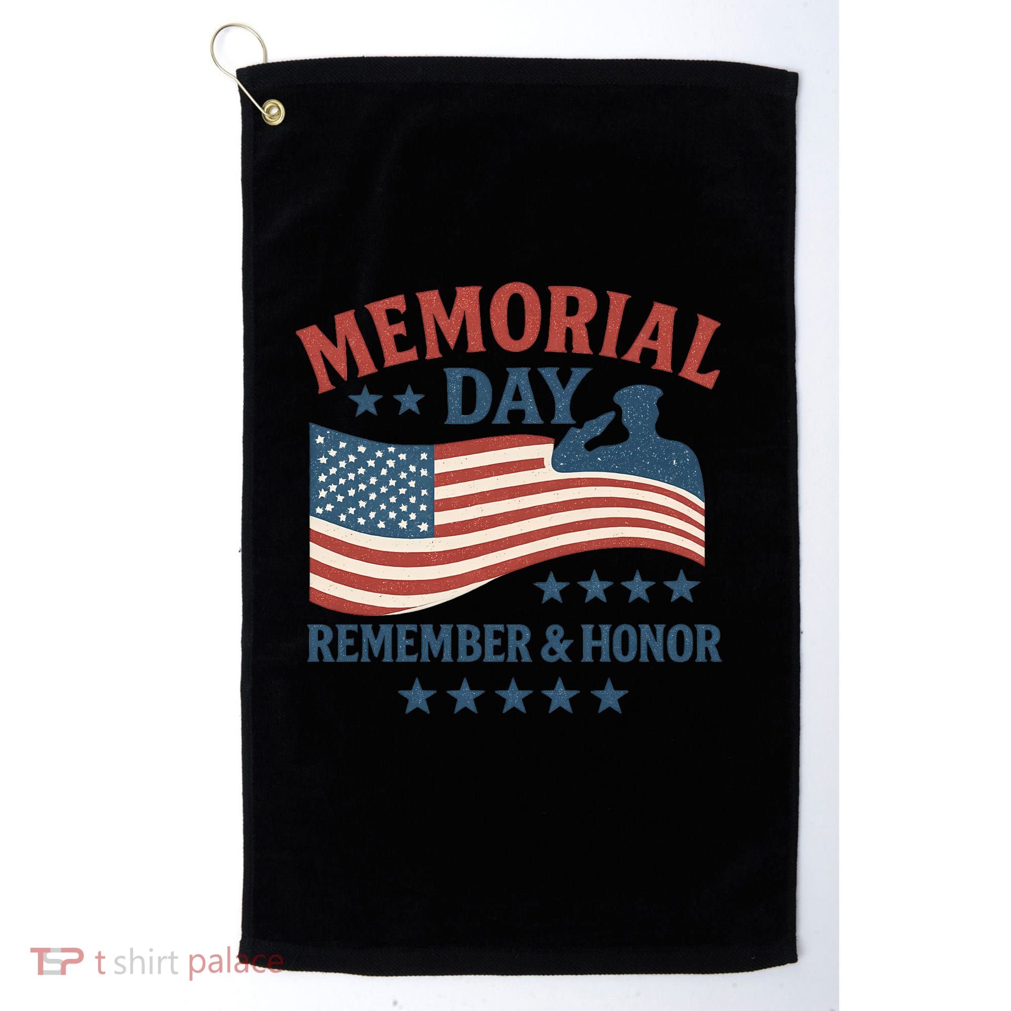 Memorial Day Remember & Honor Golf Towel