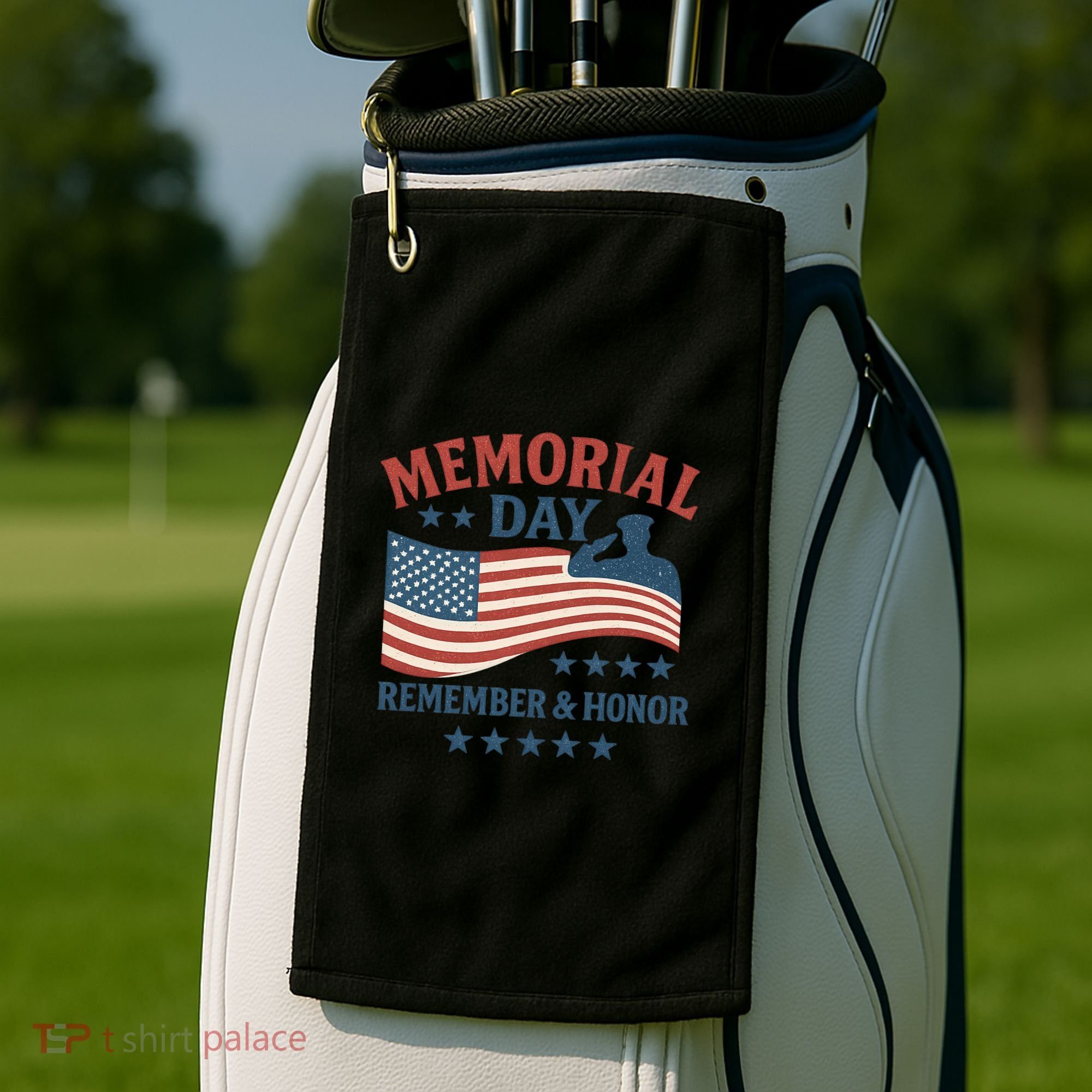 Memorial Day Remember & Honor Golf Towel