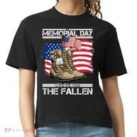 Memorial Day Remember The Fallen Comfort Colors Boxy T-Shirt thumb 0