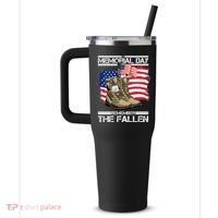 Memorial Day Remember The Fallen 40oz Vacuum Insulated Stainless Steel Travel Tumbler thumb 2