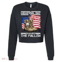 Memorial Day Remember The Fallen Cropped Pullover Crew thumb 0