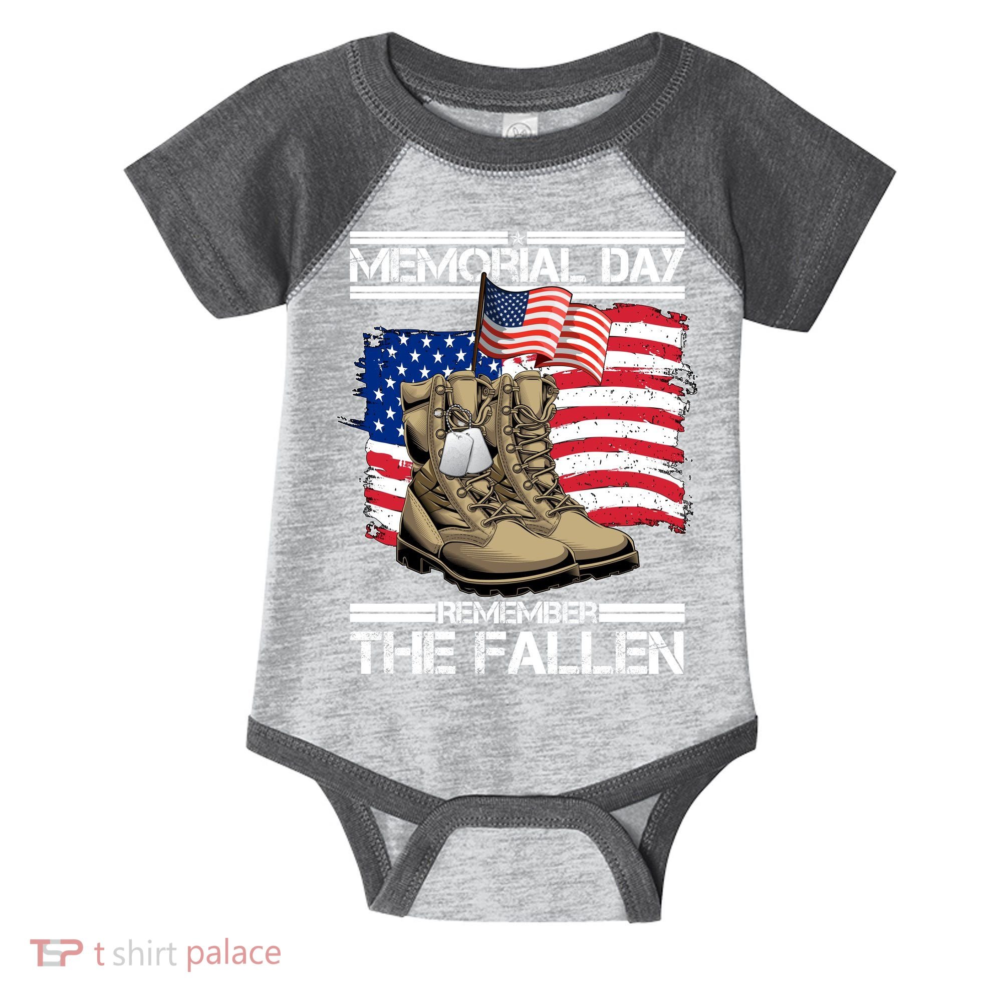 Memorial Day Remember The Fallen Infant Baby Jersey Bodysuit