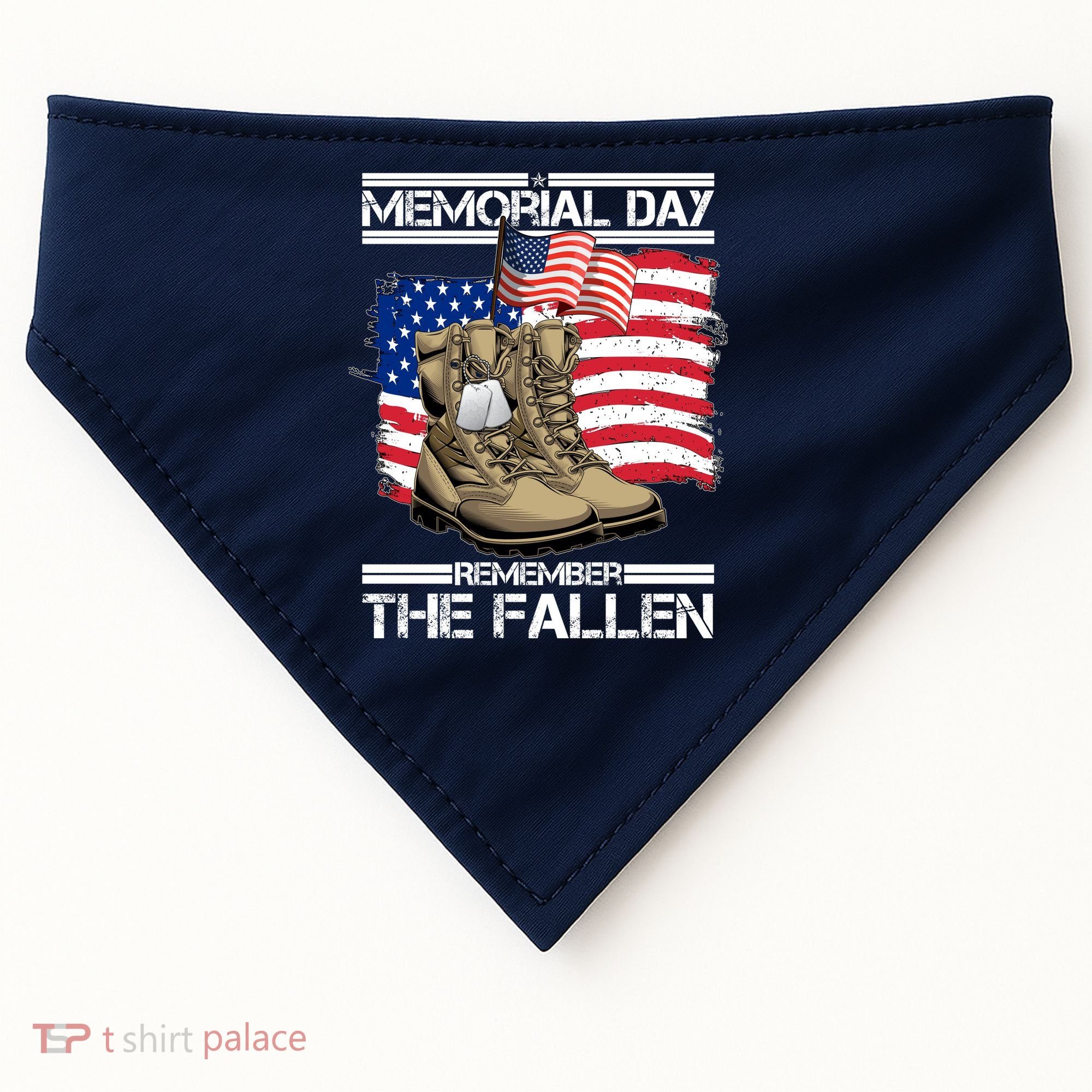 Memorial Day Remember The Fallen USA-Made Doggie Bandana