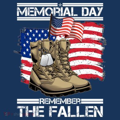 Memorial Day Remember The Fallen Button