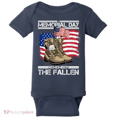Memorial Day Remember The Fallen Baby Bodysuit