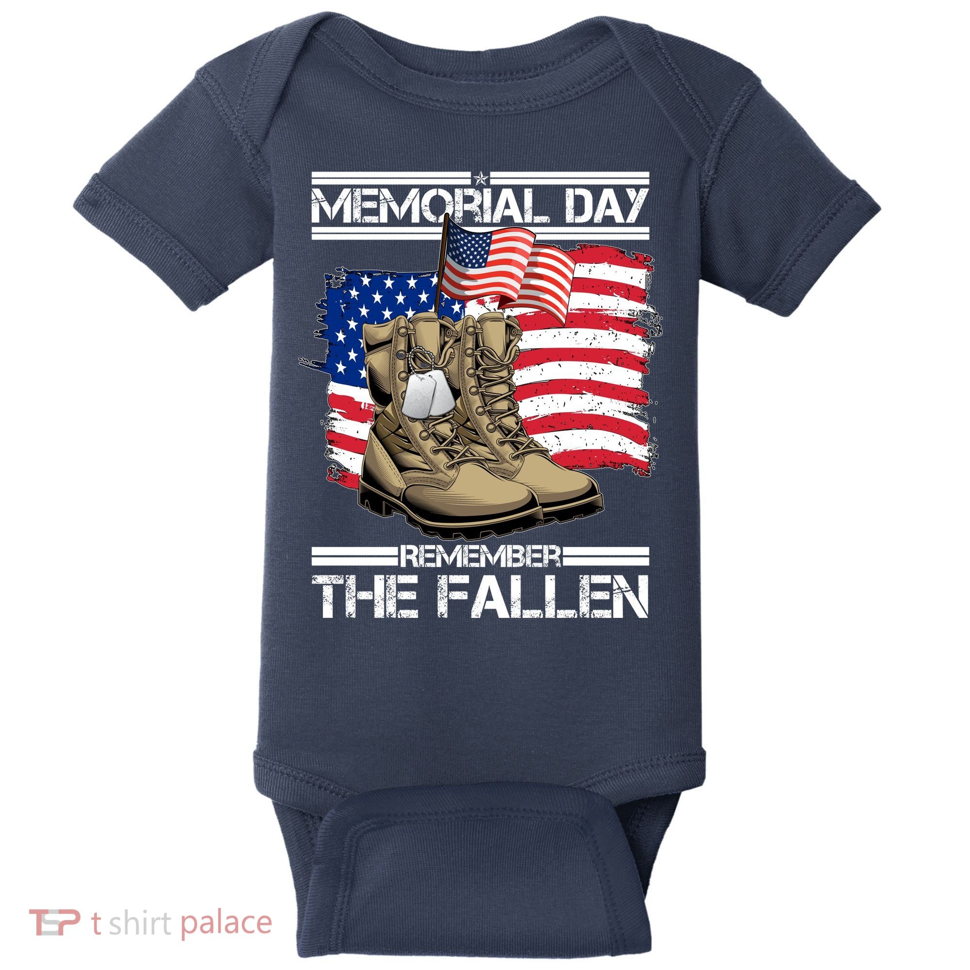 Memorial Day Remember The Fallen Baby Bodysuit