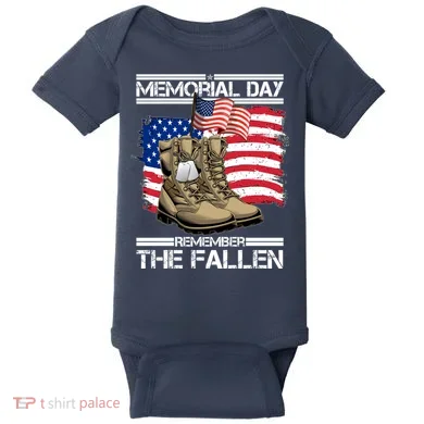 Memorial Day Remember The Fallen Baby Bodysuit
