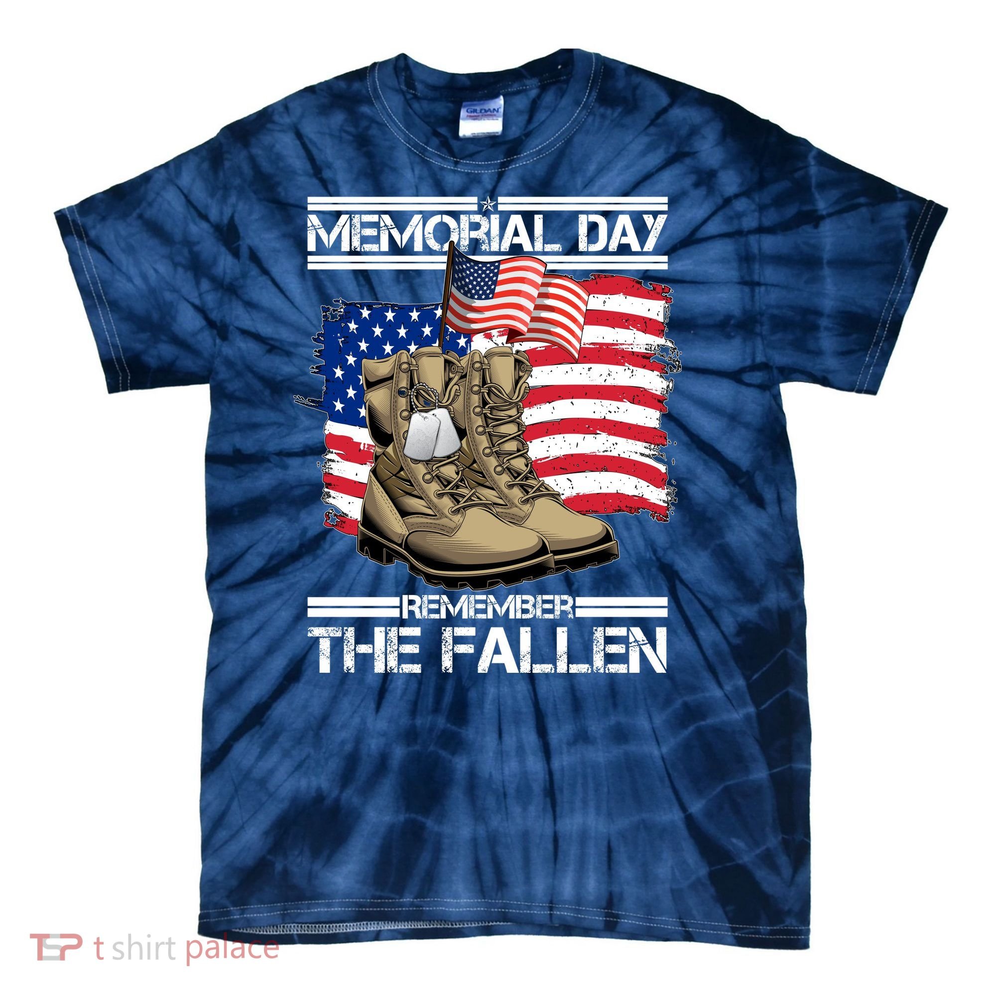 Memorial Day Remember The Fallen Tie-Dye T-Shirt