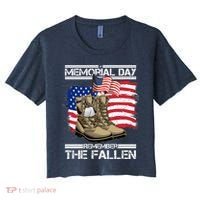 Memorial Day Remember The Fallen Women's Crop Top Tee thumb 0
