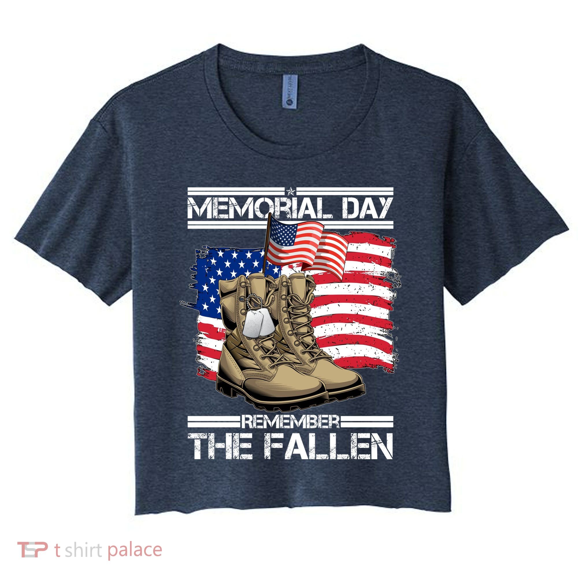 Memorial Day Remember The Fallen Women's Crop Top Tee