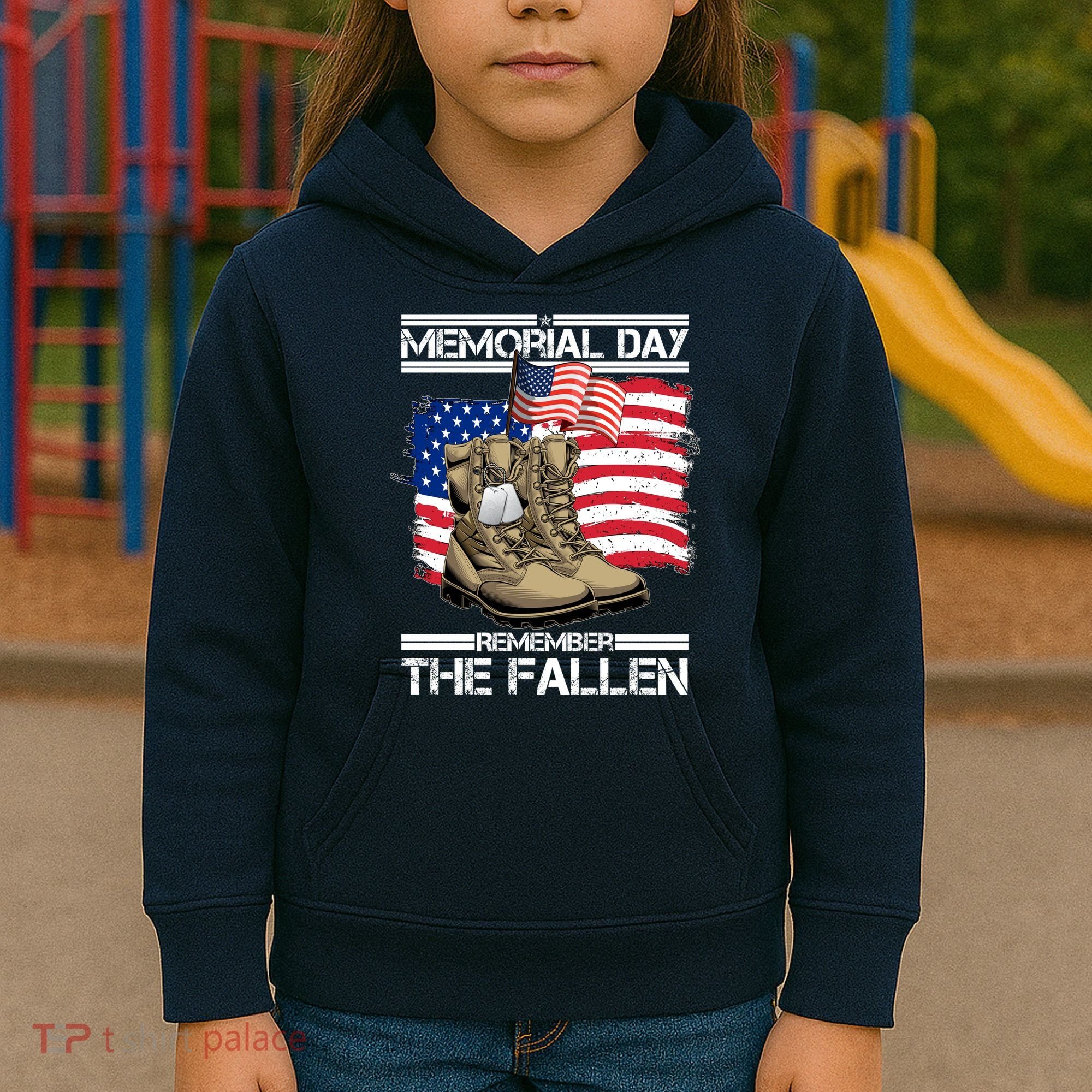 Memorial Day Remember The Fallen Kids Hoodie