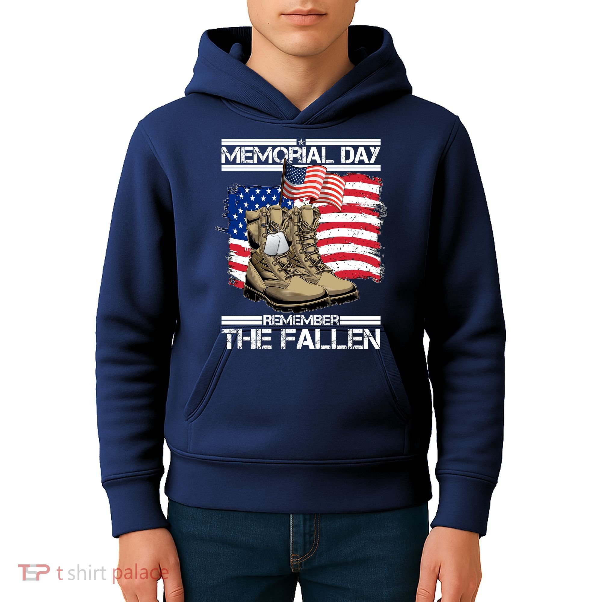 Memorial Day Remember The Fallen Kids Hoodie
