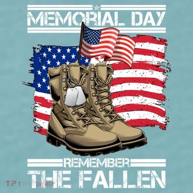 Memorial Day Remember The Fallen Sueded Cloud Jersey T-Shirt